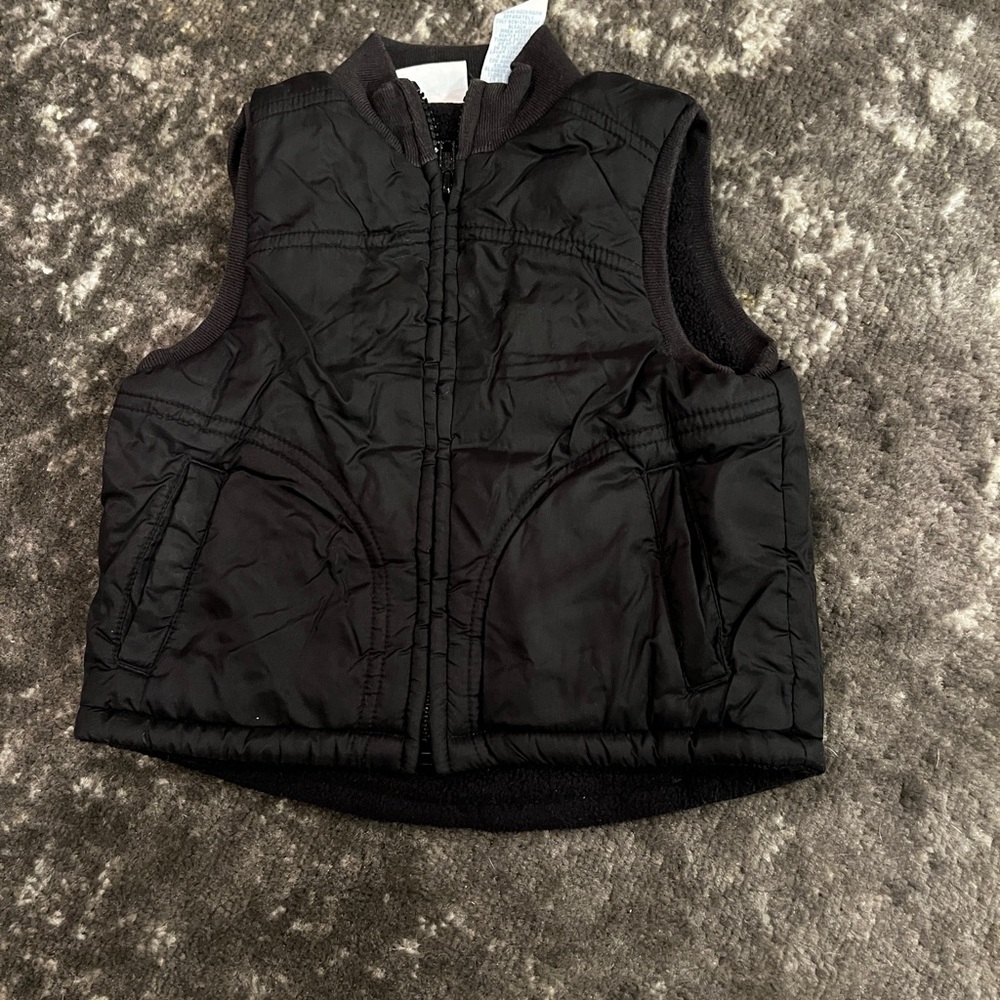 Kids Black Puffer Vest